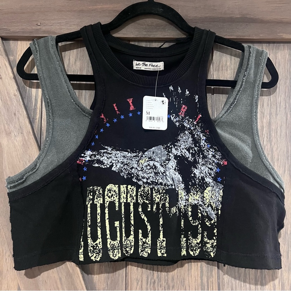NWT!! Free People Double Crop Top!